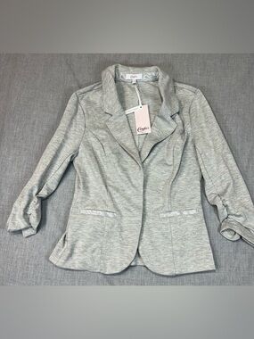 Candie's Heather Gray Women's Knit Blazer Jacket